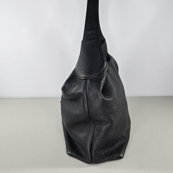 Dooney & Bourke Large Pebble Grain Logo Lock Hobo Bag in Black Leather - Picture 12 of 14